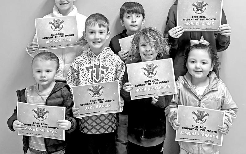From left: (Top Row) Addison Senn, Gael Mandujano, Micheal Clark, (Bottom Row) Zayne Sellers, Jake Brown, Noah Routamaa, and Jasmine Cigarroa COURTESY PHOTO