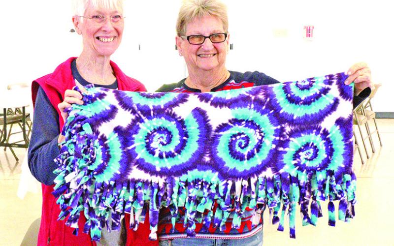 Volunteers work together for National Make a Blanket Day