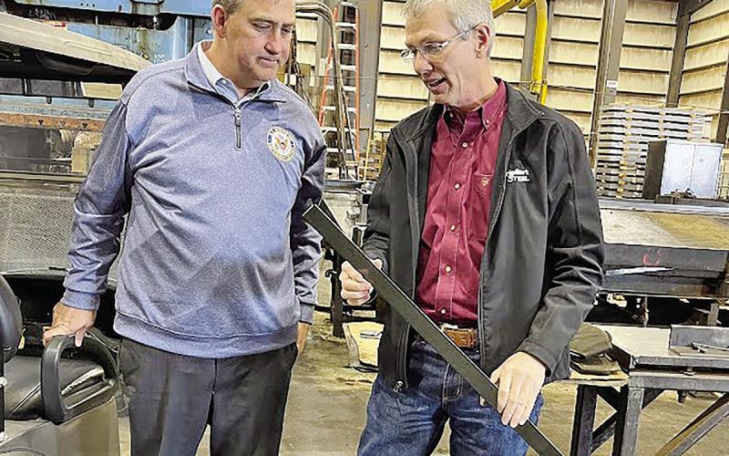 Congressman Moran tours Priefert, Welsh Power Plant