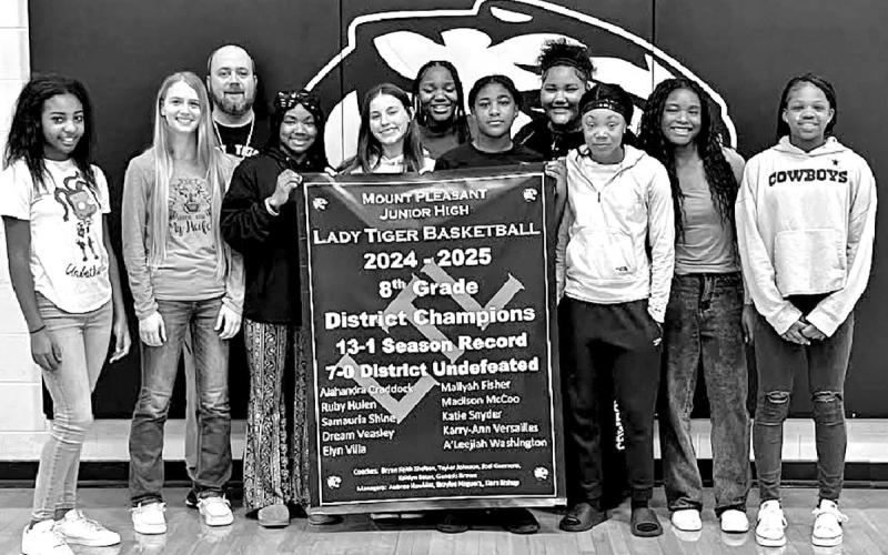 MPJH 8th grade girls basketball undefeated District Champions