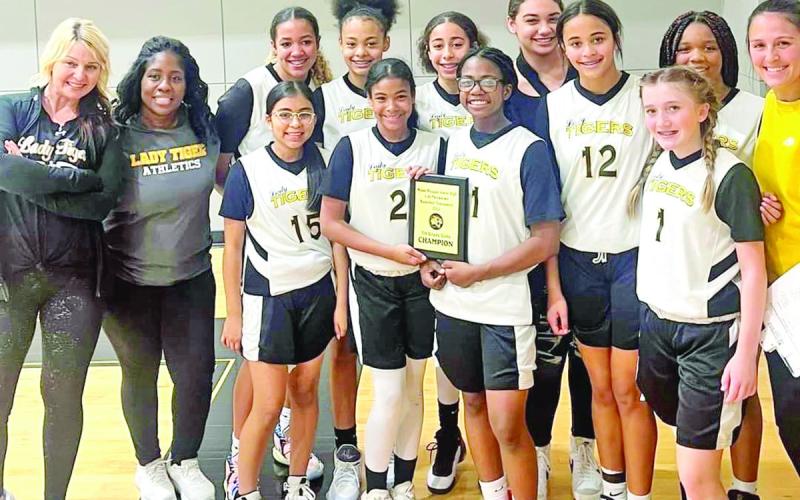 The 7th grade Lady Tigers A team