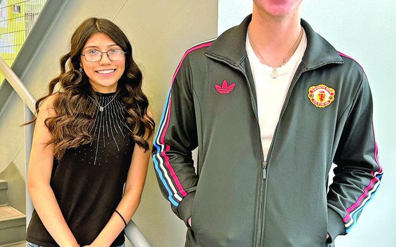 MPHS Class of 2026 Honor Graduates – Valedictorian Brissia Alvarez (left) and Salutatorian Alessandro Greco Courtesy photo
