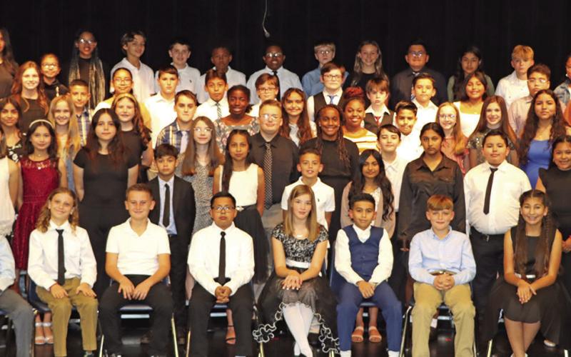 The new members of the Wallace Middle School National Elementary Honor Society. COURTESY PHOTOS