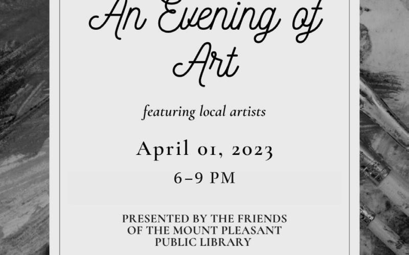 Friends of Mount Pleasant Library to host 8th Annual Evening of Art on April 1