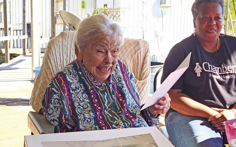 Bevie Jane Stewart turned 100 on Oct. 20 TRIBUNE PHOTOS / NICOLE KIMBALL