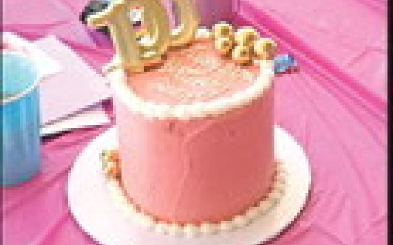 Bevie’s pink 100th birthday cake