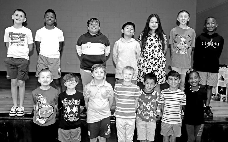 Frances Corprew Elementary School Academic Rodeo winners: 1st row (L to R) Asher Lawson, Declan Ogas, Curtis Southern, John Mcnelis, Gabriel Vazquez, Lucas Brake, Kannyn Hines. 2nd row (L to R) Madden Watkins, Lathan Lee, Osmar Ramirez, Samuel Rodriguez, Chloe Sharp, Addison Vasquez, Corbyn Thomas