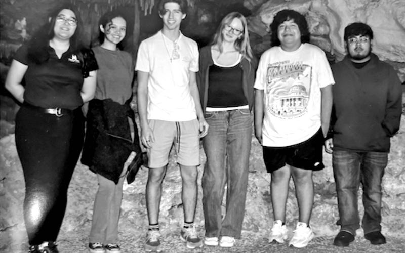 Pictured: Melody Mott—Driver, and NTCC College Liaison for Dual Credit, Emma Mendoza, Ian Mares, Hailey Randall, José Fuentes, and Johnathan Ventura Courtesy Photo