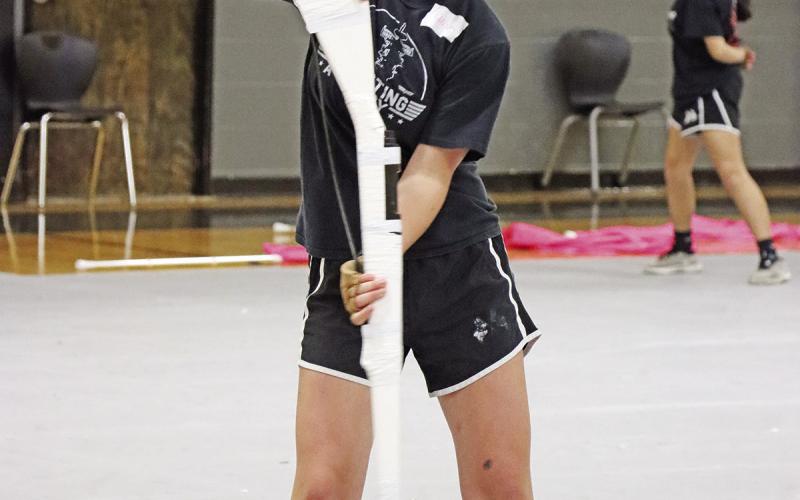 Captain Addison Heeren prepares for a tos