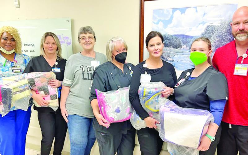 The Titus ER has received several blankets from Project Linus Northeast Texas Chapter which they give to children as a special gift of comfort. COURTESY PHOTO