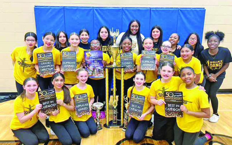 The Wallace Middle School Dance team at the Showtime International Spring Spectacular COURTESY PHOTO