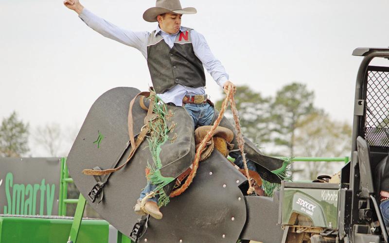 NTCC Rodeo team members showed off their skills at the Smarty training facility on Friday. TRIBUNE PHOTOS / RYLEIGH STEGALL