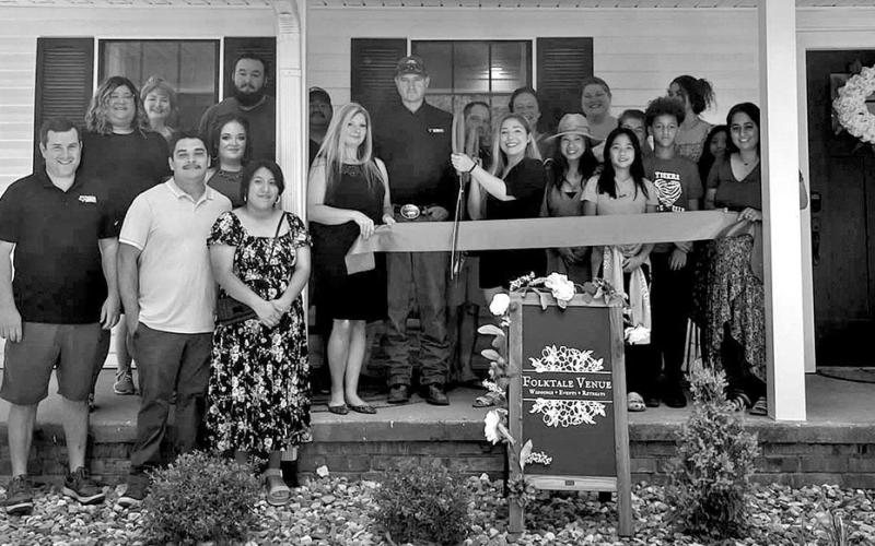 Folklore Venue recently joined Mount Pleasant-Titus County Chamber of Commerce and held a ribbon cutting. They’re officially open for any outdoor events or you can also book for a getaway at their cozy Airbnb. They are located at County Road 3010, Mount Pleasant, TX 75455. COURTESY PHOTO