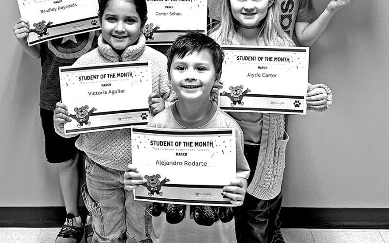 PreK–Alejandro Rodarte, Kindergarten–Victoria Aguilar, 1st–Camille Tafoya, 2nd–Jayde Carter, 3rd–Carson Scheu, 4th–Bradley Reynolds, 5th–Cooper Hamblin COURTESY PHOTO