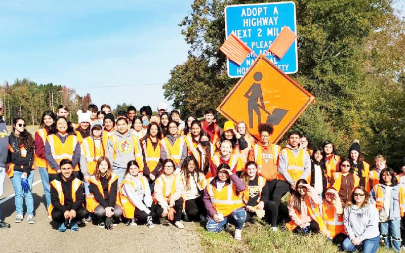 MPHS NHS members participate in local Adopt-a-Highway program