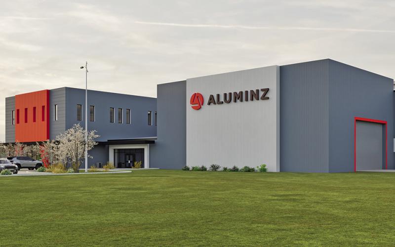 Concept rendering of the Aluminz facility Photo courtesy of MPEDC and Aluminz Corp.