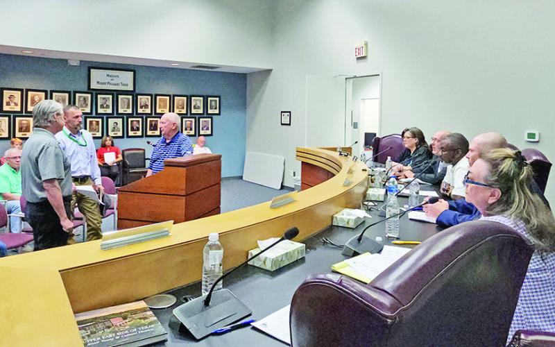 The public voices their concerns about the water meter replacement project at the council meeting TRIBUNE PHOTOS / NICOLE KIMBALL