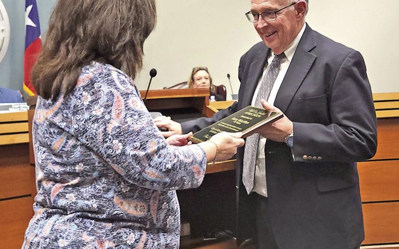 Kerry Wootten receives award from the city for his 42 years of service as city attorney TRIBUNE PHOTO / NICOLE KIMBALL