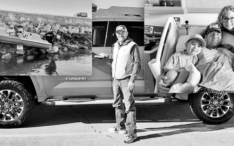 Doctors told Brady Winans he may never walk again due to injuries sustained when the bass boat in which he was a passenger crashed into the dam at Cedar Creek Lake in December 2021. A husband and father of two young boys, Winans spent 2022 proving the medical experts wrong. He recently got certified to drive a vehicle again and is having his pick-up modified to suit his disability. COURTESY PHOTO / BRADY WINANS