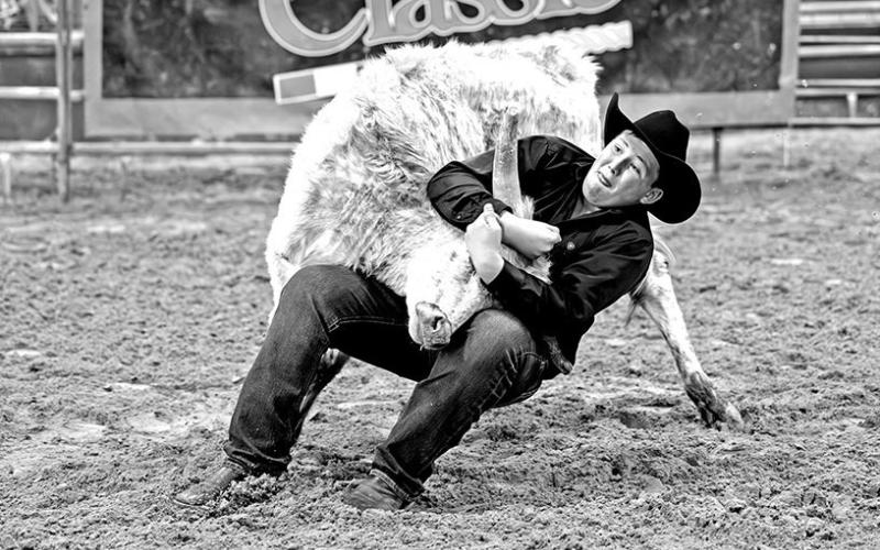 Case Rodgers takes down a steer COURTESY PHOTOS