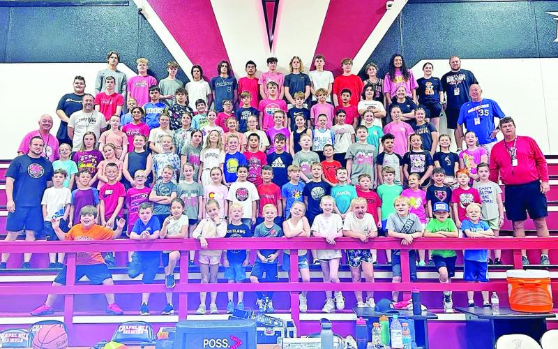 The Chapel Hill Red Devil basketball camp drew approximately 85 campers over the course of its four days. Campers learned the basics of the sport and worked on improving their skills. COURTESY PHOTOS