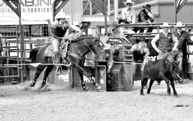 Jill White won the Ladies Breakaway Roping at McNeese last weekend. COURTESY PHOTO