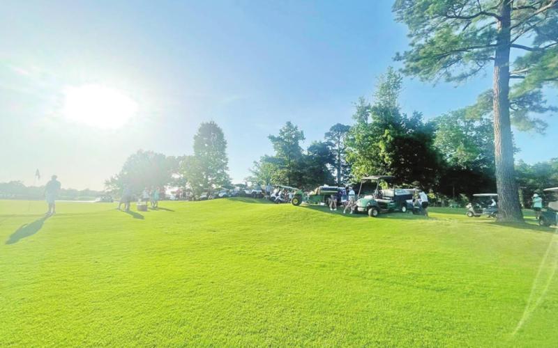 The weather was perfect on Saturday as golfers from local businesses put their skills to the test in the annual tournament. COURTESY PHOTO