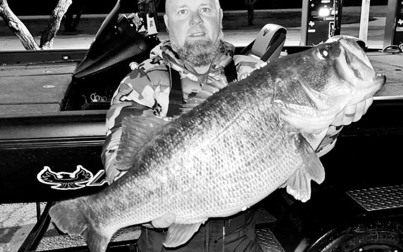 Mineola angler Bobby Walden reeled in this 14.75 pounder at ‘Ivie using a suspending jerk bait rigged on a spinning rod with a 10-pound test line leader. (Courtesy Photo)