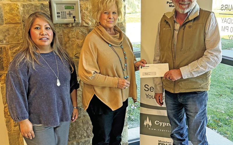 Cypress Bank makes generous donation to SAFE-T Crisis Center