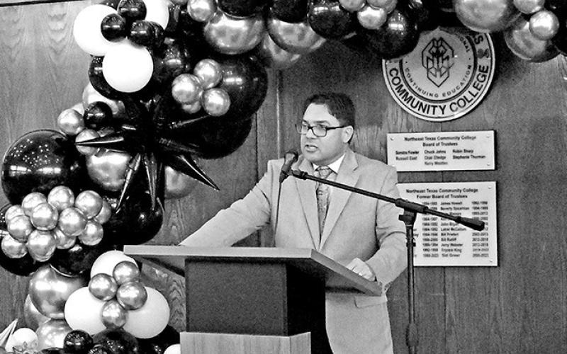 Dr. Ron Clinton thanks all staff, family, and friends gathered at the Whatley Center BEE PHOTOS / NICOLE KIMBALL