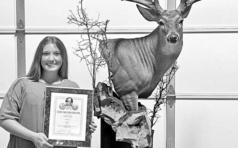 Reili Brewer’s remarkable 29 pointer taken in from Bowie County nets 239 2/8 B&amp;amp;C and ranks as the top non-typical statewide reported to TBGA last season. Brewer, 14, earned an invitation to the TWA’s statewide banquet in San Antonio. The massive whitetail will also be on display at TBGA’s regional banquet on July 27 in College Station. (Courtesy Photo)