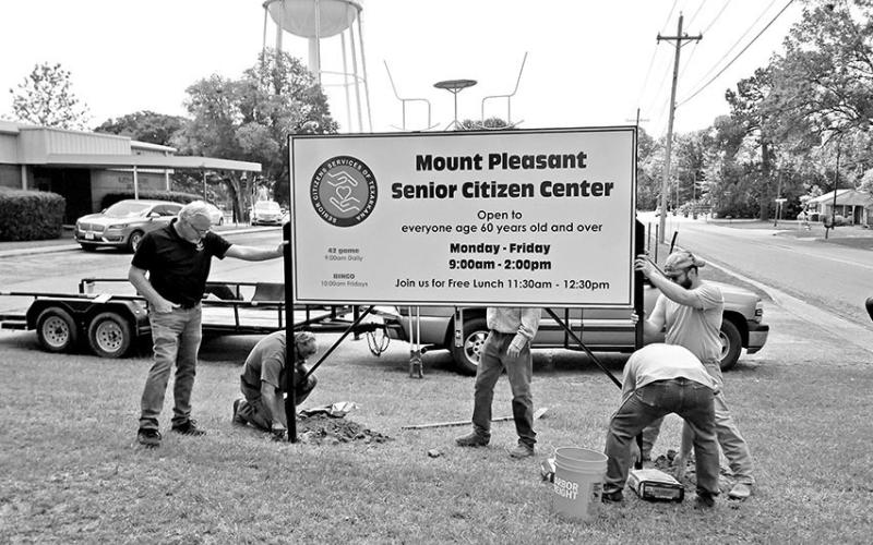 New sign installation calling all seniors to free meals at Senior Citizen Center
