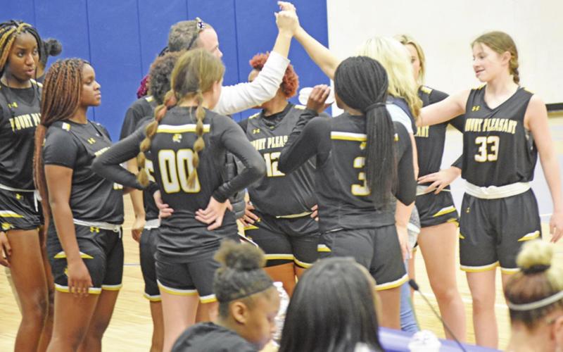 The Mount Pleasant Lady Tigers remained undefeated in district play with a 69-18 win at Sulphur Springs Tuesday. COURTESY PHOTO / DJ SPENCER