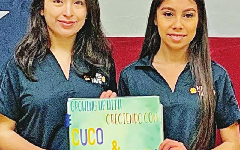Daniela Robles and Mirka Soto with their Children’s Book COURTESY PHOTOS