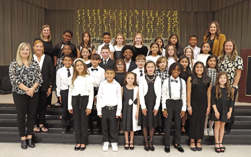 The new members of the Annie Sims Chapter of the National Elementary Honor Society. COURTESY PHOTO