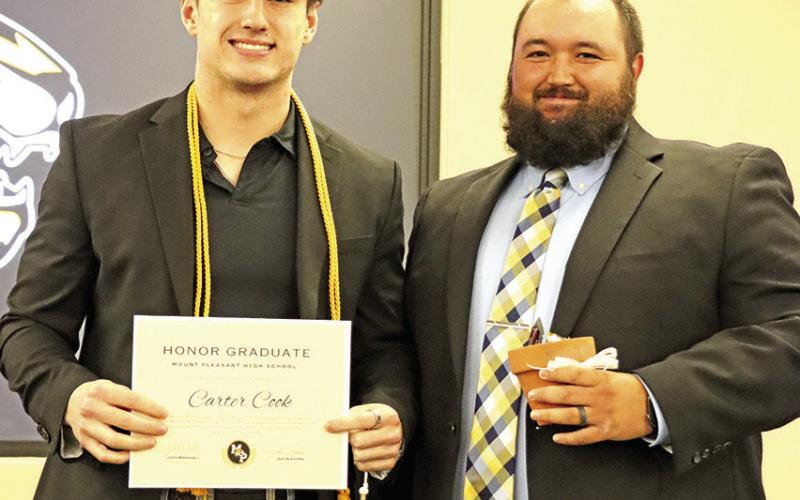 Carter Cook and Coach Malik Babaa