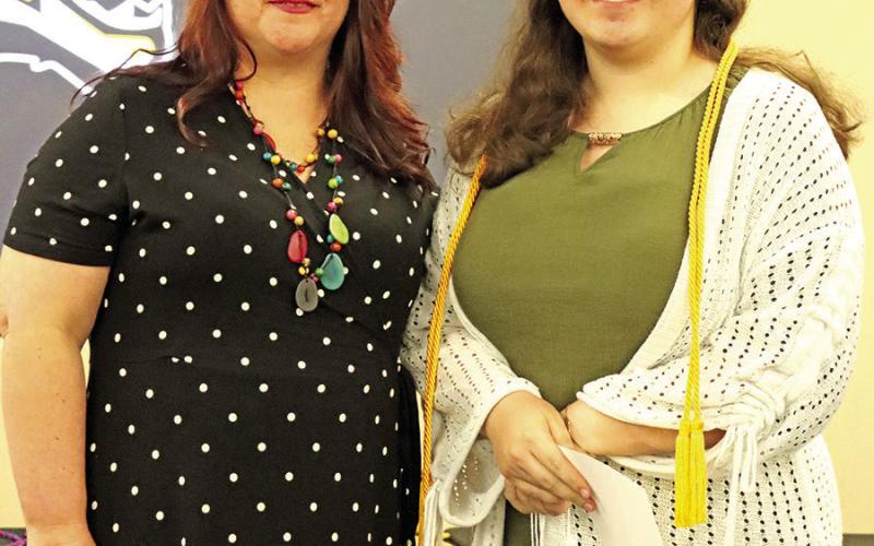 Valerie Moss and MPHS art teacher Laura Kirkland