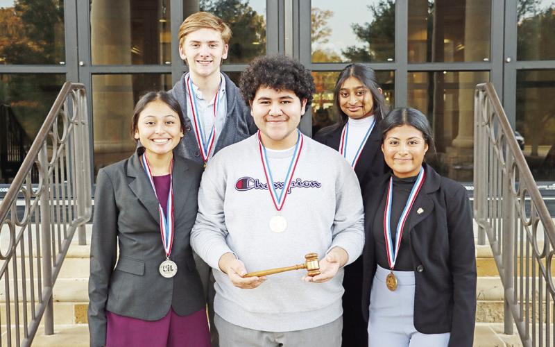 Front row (L to R): Angelina Hernandez, Anthony Orellana, Merlin Cardona. Back row (L to R): Eli Rider, Gopi Amin. COURTESY PHOTO