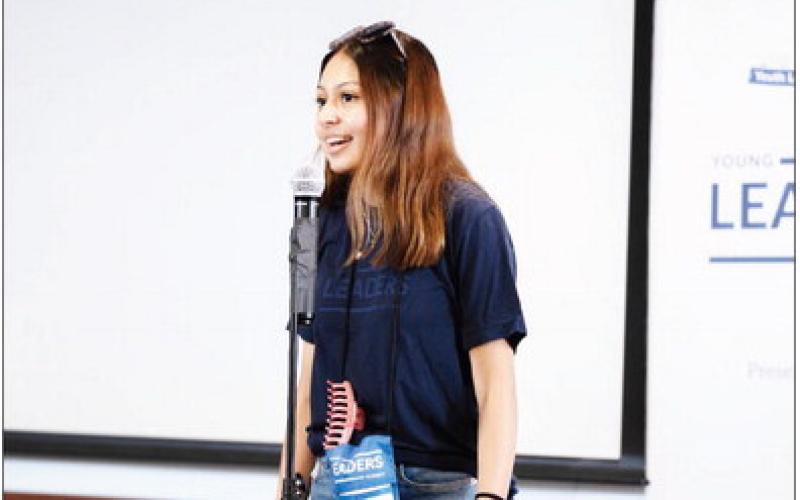 Angelina Hernandez presents a personal reflection on all she gained at the Young Leaders Summit. COURTESY PHOTOS