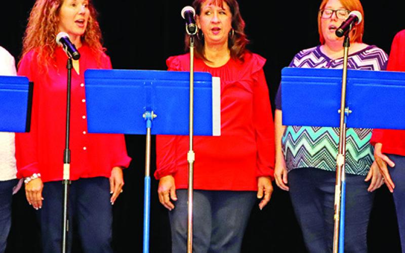 “The Andrews Sisters” (L to R) Nancy Vines, Tracie Johnson, Deanna Warren, Alicia Hargett, Nan Verner