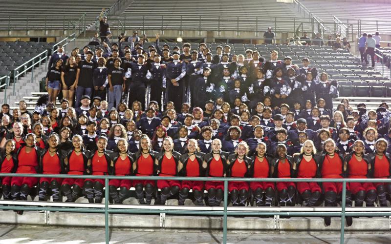 The UIL State qualifying Goin’ Gold Band and Colorguard. COURTESY PHOTO