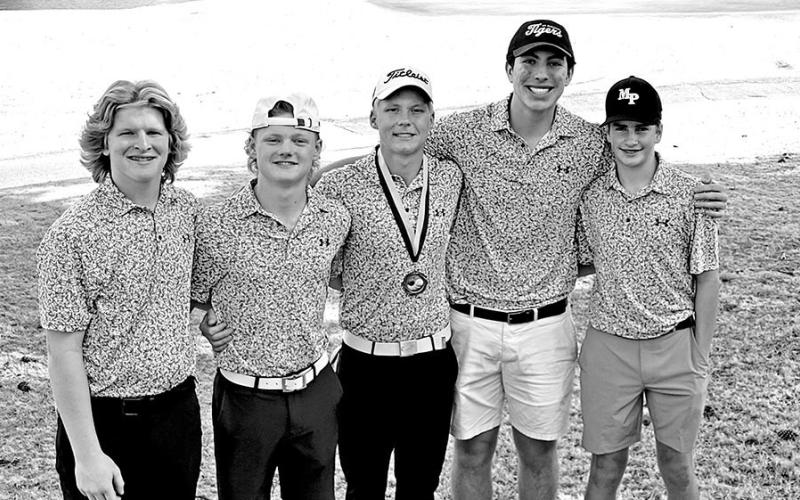 TMPHS Tiger Golf (L to R) Hogan Horn, Brandon Carter, Jacob Baker, Alessandro Greco, and Bradon Lowry COURTESY PHOTO