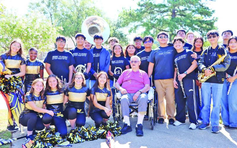 MPHS band members are all smiles as they pose for National Assisted Living week COURTESY PHOTO / MPHS