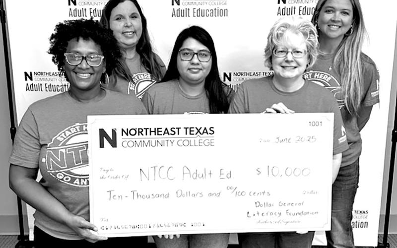 Pictured (from left): Fredia Thomas, NTCC Director of Adult Education; Carol Vandiver, Adult Education Instructional Coordinator; Maria Gomez, Adult Education Assistant; Sally Knight, TEAMS Data Coordinator; and Billi Jo Thomas, Associate Dean of Outreach Services. COURTESY PHOTO