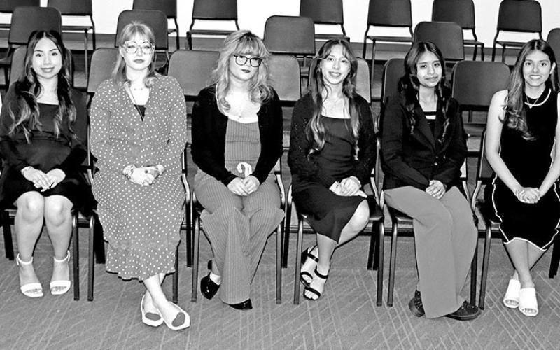 The NTHS officers (L to R) Cristian Perez, Ashley Garcia, Emileigh Hobbs, Atalee Gonzalez, Alondra Santos, Nayeli Hernandez, Laura Ramirez, Esmeralda Perez