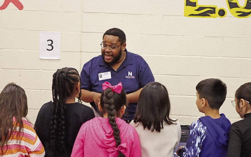 NTCC College Navigator Ja’Quacy Minter tells students about the opportunities at Northeast Texas Community College COURTESY PHOTO