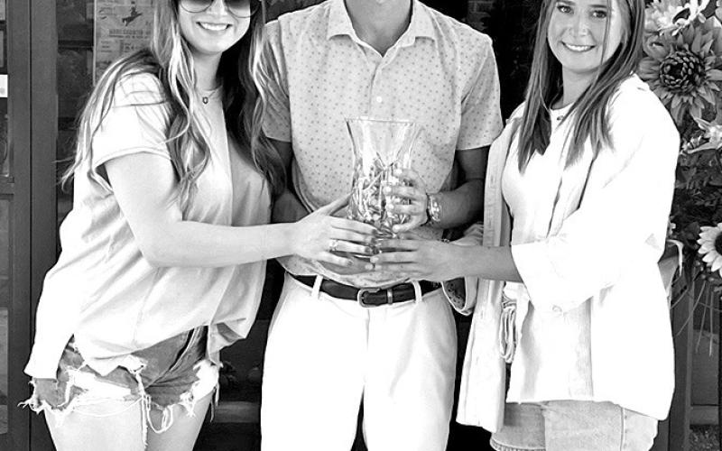 Pictured are Mr. Jones’s granddaughters Presley Jones, Lily Grace Jones and 1st Place Winner Jake Hendrix. COURTESY PHOTO