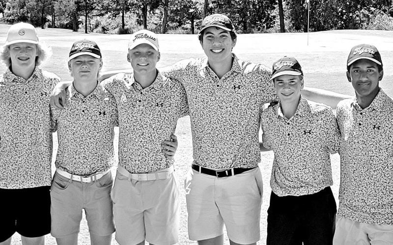 (L to R) Hogan Horn, Brandon Carter, Jacob Baker, Alessandro Greco, Bradon Lowry, and Cristian Cruz