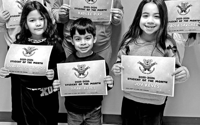 From left, Bottom Row: Guadalupe Campos, Omari Reyes, Joy Reyes (Top Row) Camilee Tafoya, Hadlee Bird, Paola Sanchez Courtesy Photo