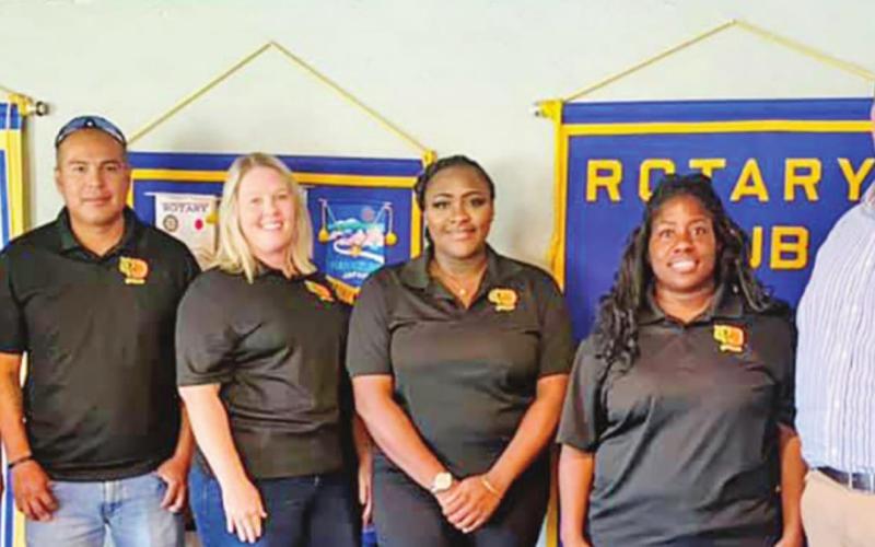 Lady Tigers Uproar visits Rotary